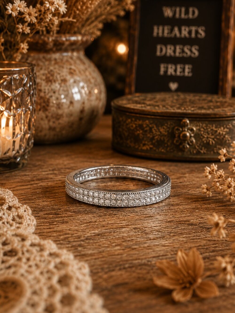 Sterling Silver s925 CZ Band